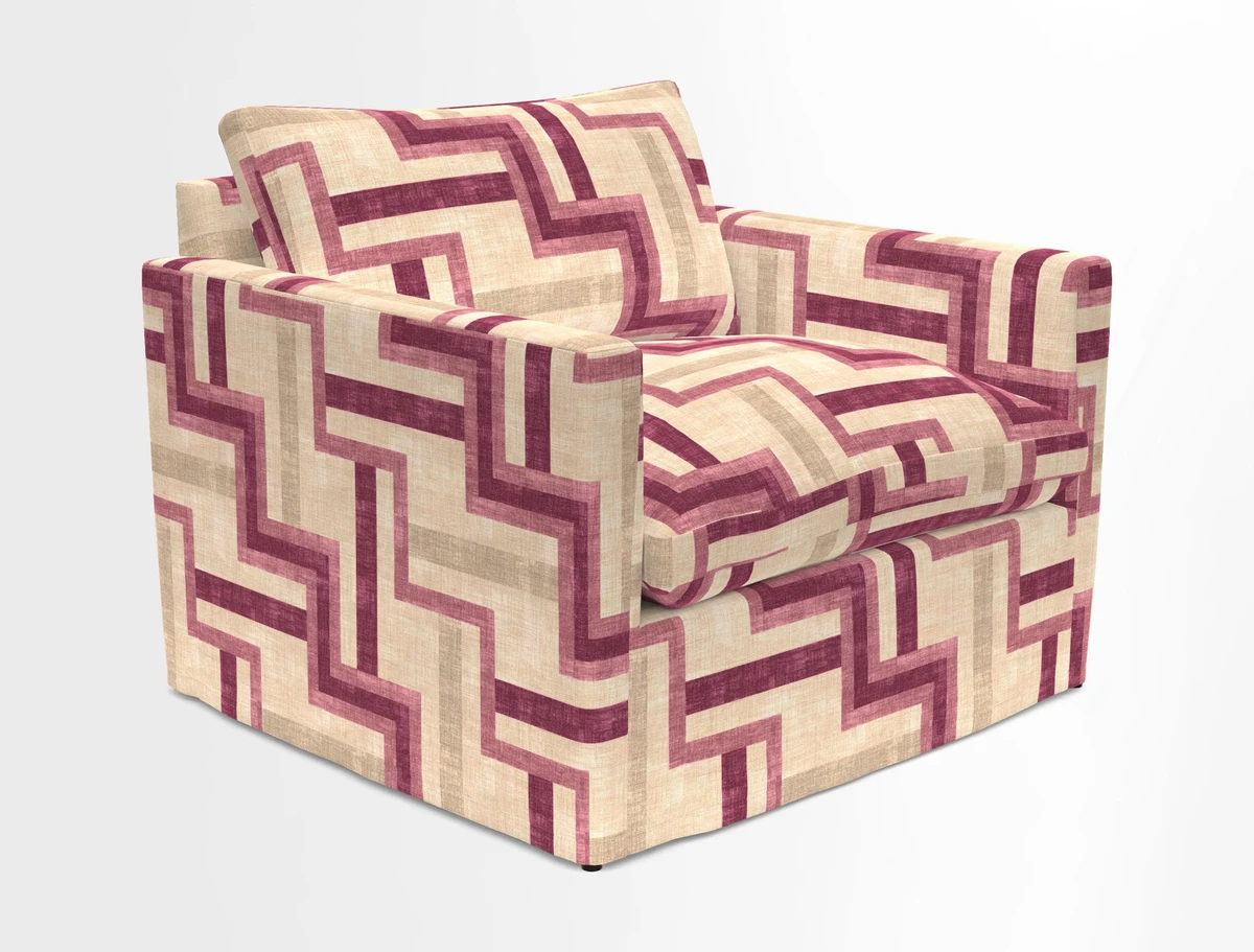 Heyshott Snuggler in Two Tone Plain Biscuit. Loose cover option available