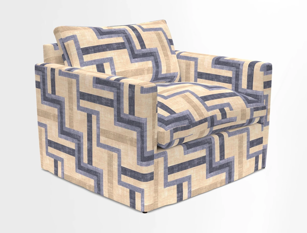 Heyshott Snuggler in Two Tone Plain Biscuit. Loose cover option available