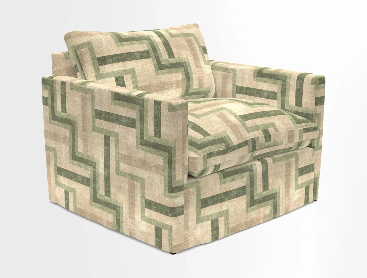 Heyshott Snuggler in Two Tone Plain Biscuit. Loose cover option available