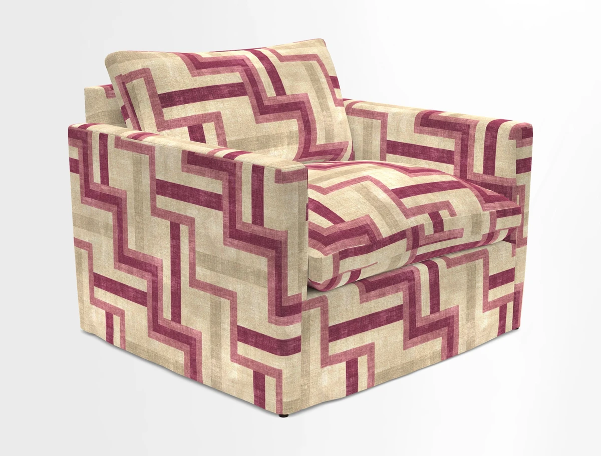 Heyshott Snuggler in Two Tone Plain Biscuit. Loose cover option available