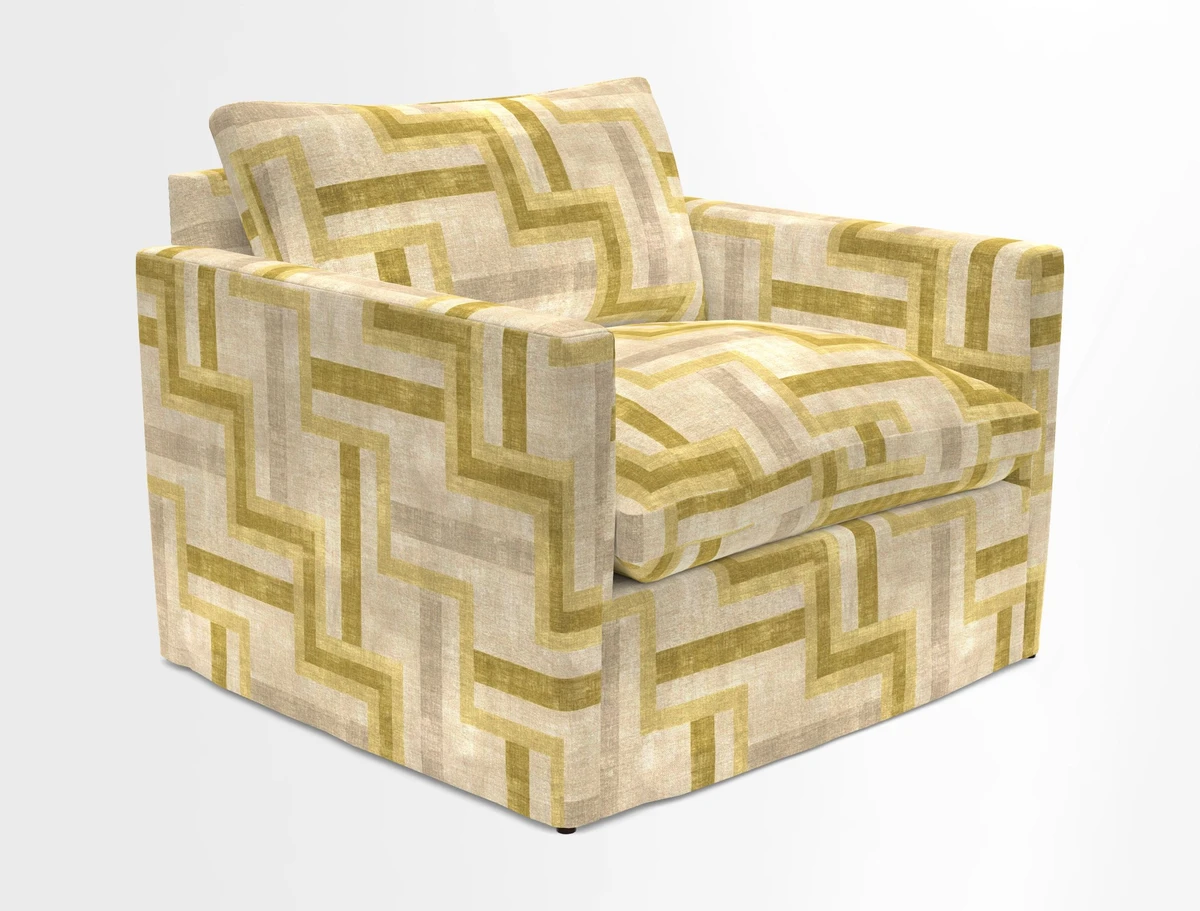 Heyshott Snuggler in Two Tone Plain Biscuit. Loose cover option available