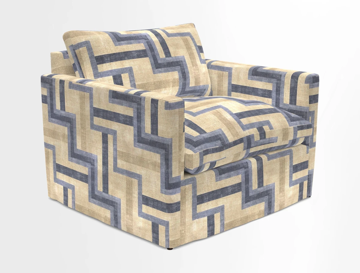 Heyshott Snuggler in Two Tone Plain Biscuit. Loose cover option available