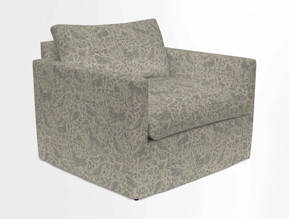 Heyshott Snuggler in Two Tone Plain Biscuit. Loose cover option available