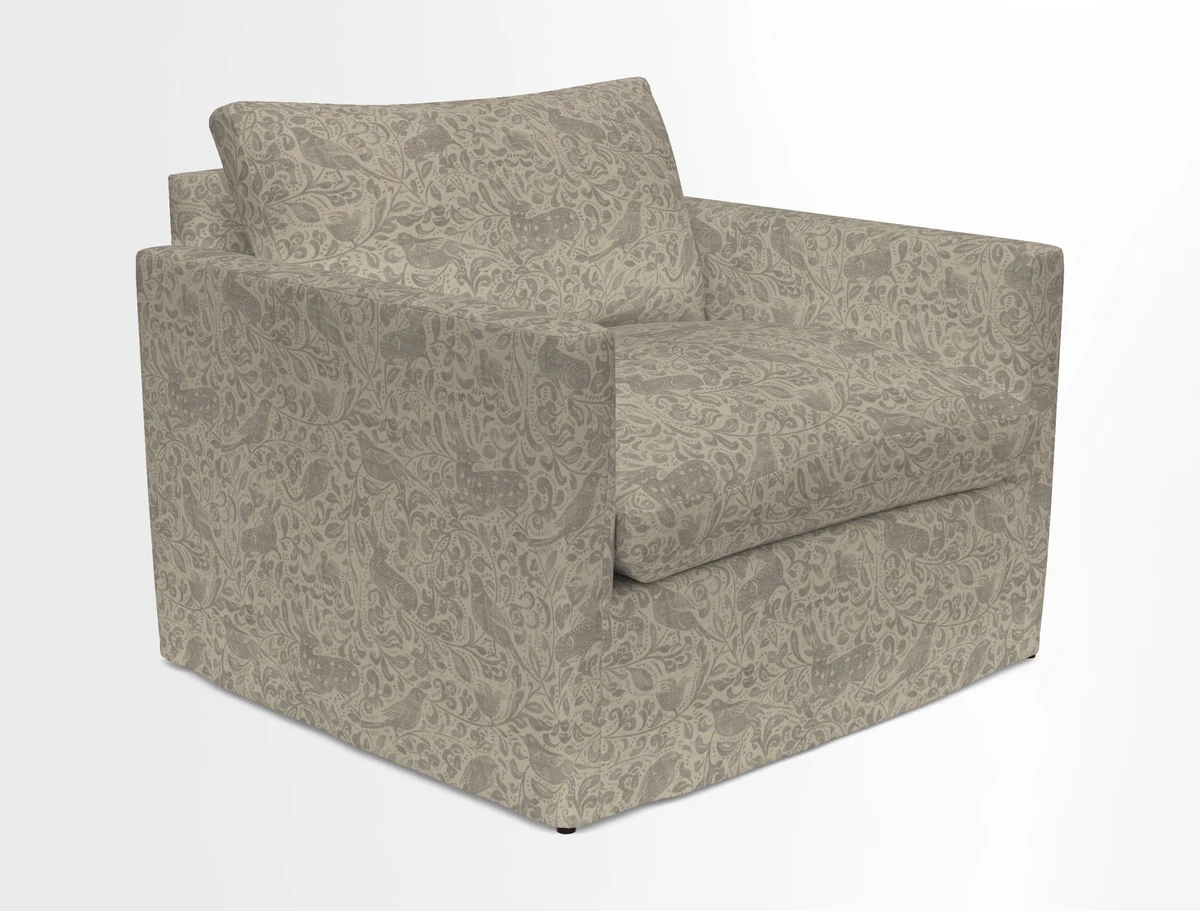 Heyshott Snuggler in Two Tone Plain Biscuit. Loose cover option available