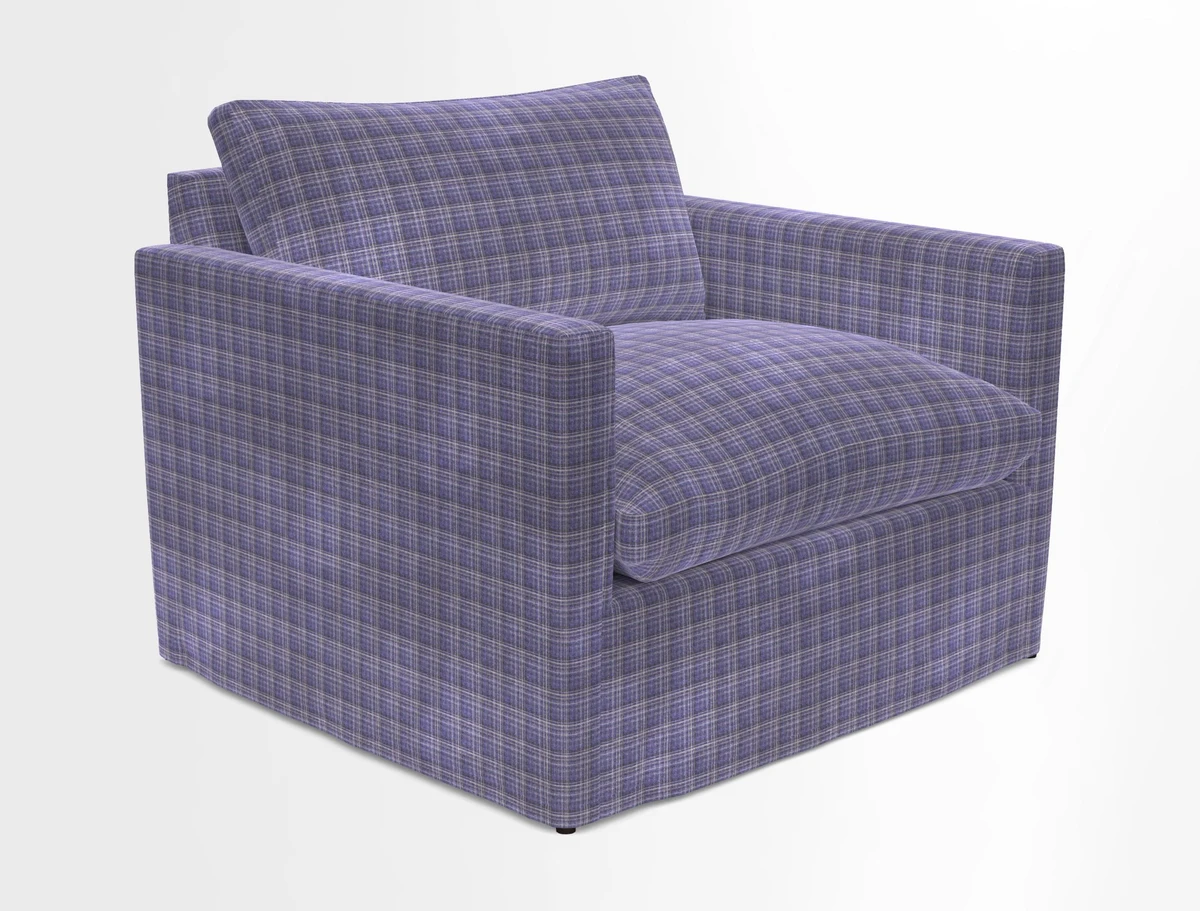 Heyshott Snuggler in Two Tone Plain Biscuit. Loose cover option available