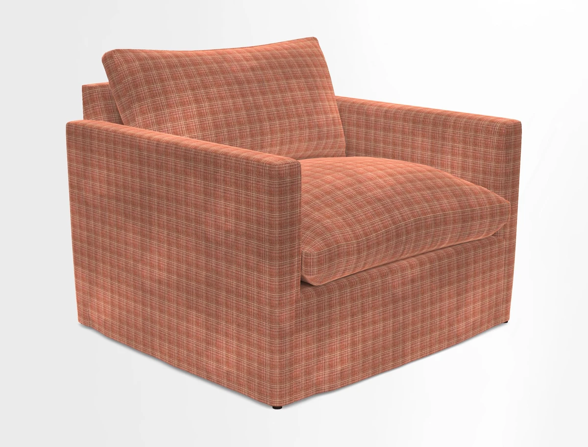 Heyshott Snuggler in Two Tone Plain Biscuit. Loose cover option available