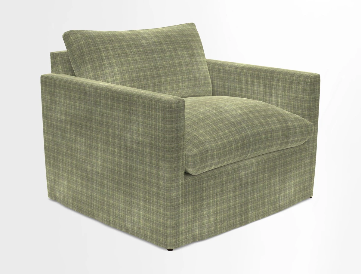 Heyshott Snuggler in Two Tone Plain Biscuit. Loose cover option available