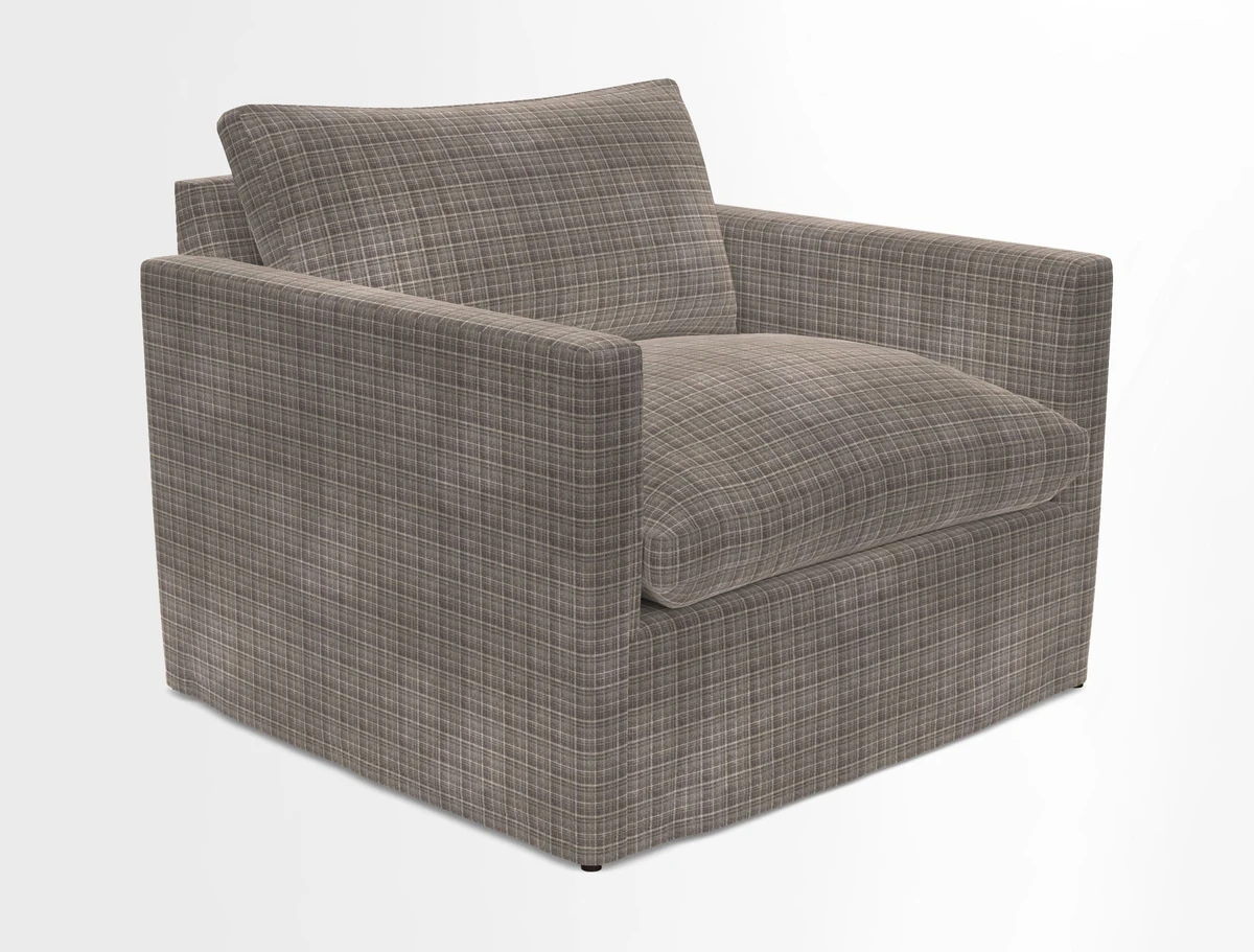 Heyshott Snuggler in Two Tone Plain Biscuit. Loose cover option available