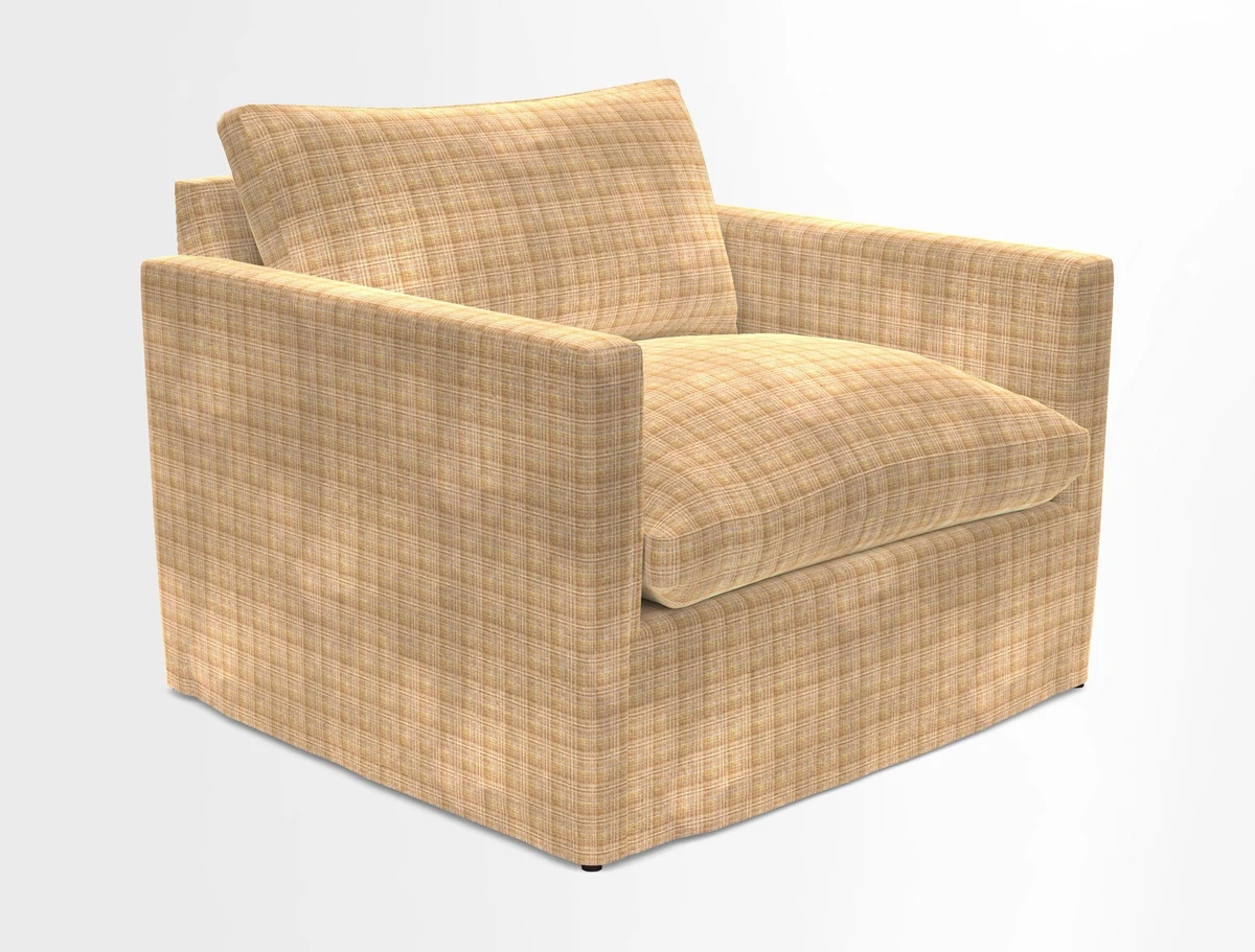 Heyshott Snuggler in Two Tone Plain Biscuit. Loose cover option available