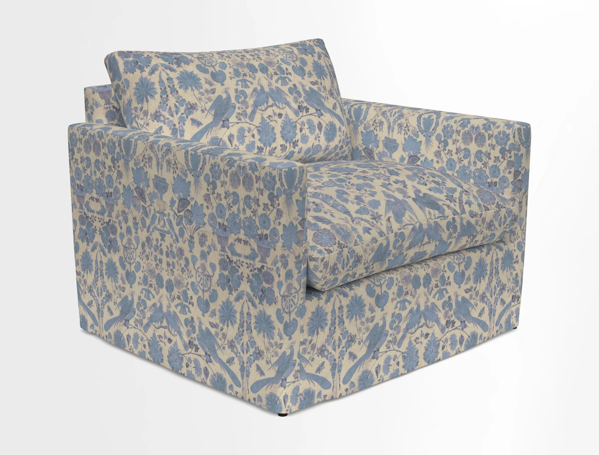 Heyshott Snuggler in Two Tone Plain Biscuit. Loose cover option available