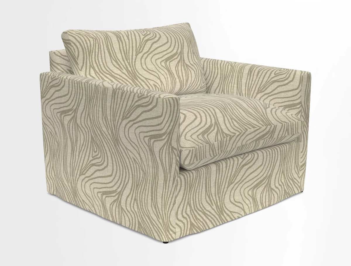 Heyshott Snuggler in Two Tone Plain Biscuit. Loose cover option available