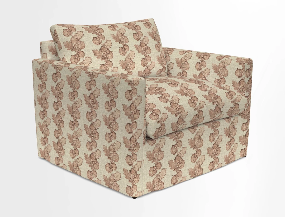 Heyshott Snuggler in Two Tone Plain Biscuit. Loose cover option available