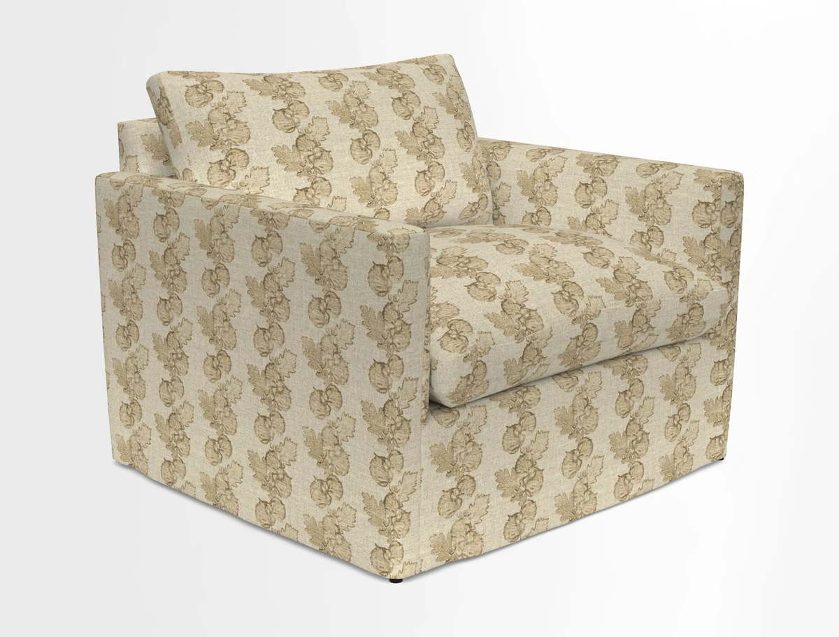 Heyshott Snuggler in Two Tone Plain Biscuit. Loose cover option available