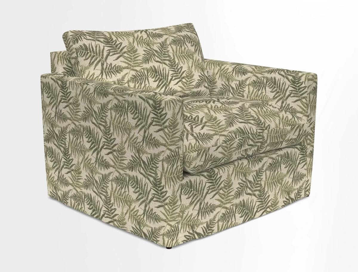 Heyshott Snuggler in Two Tone Plain Biscuit. Loose cover option available