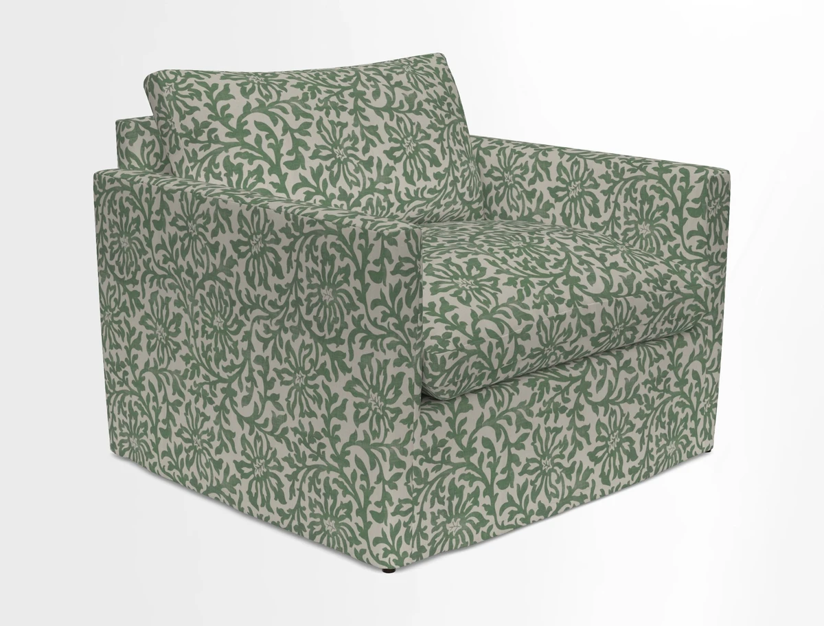 Heyshott Snuggler in Two Tone Plain Biscuit. Loose cover option available