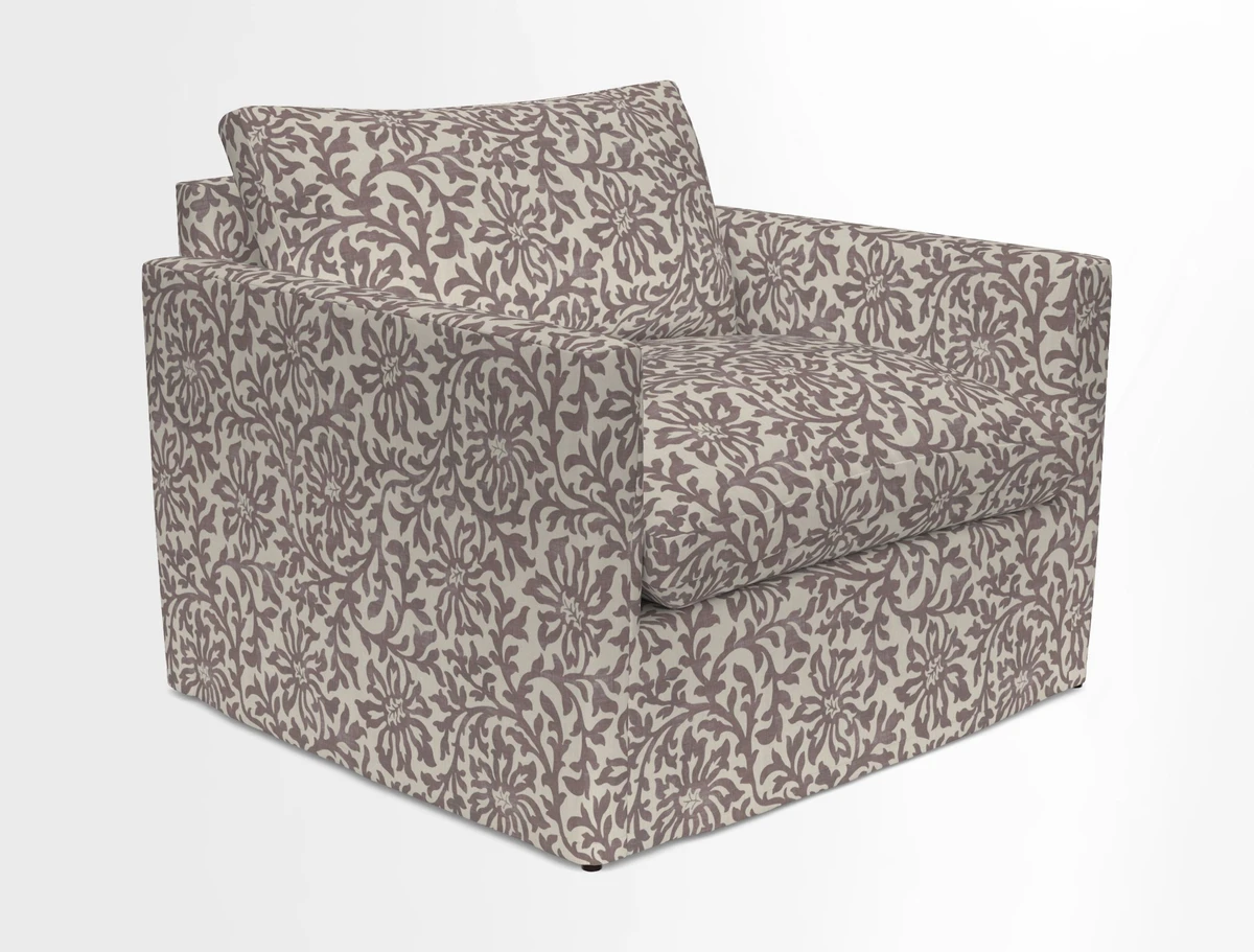 Heyshott Snuggler in Two Tone Plain Biscuit. Loose cover option available