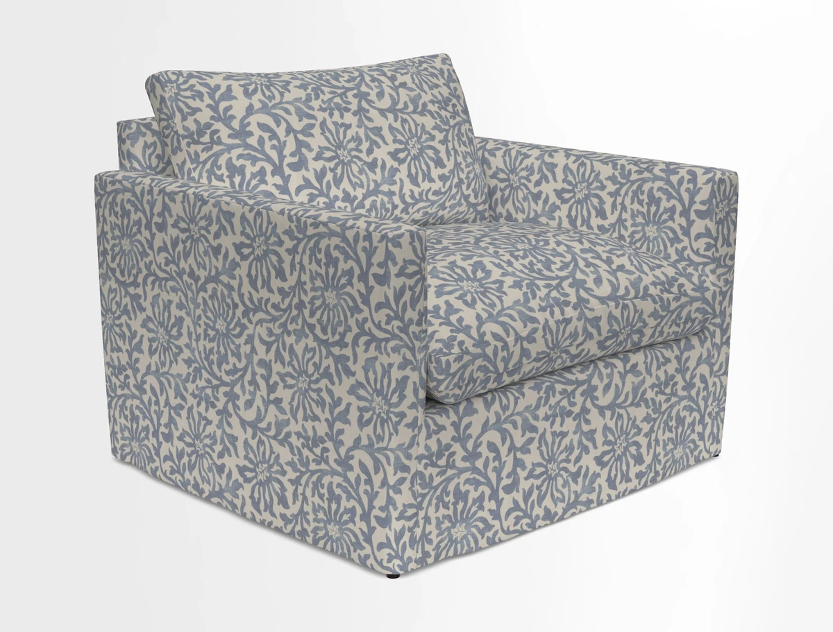 Heyshott Snuggler in Two Tone Plain Biscuit. Loose cover option available