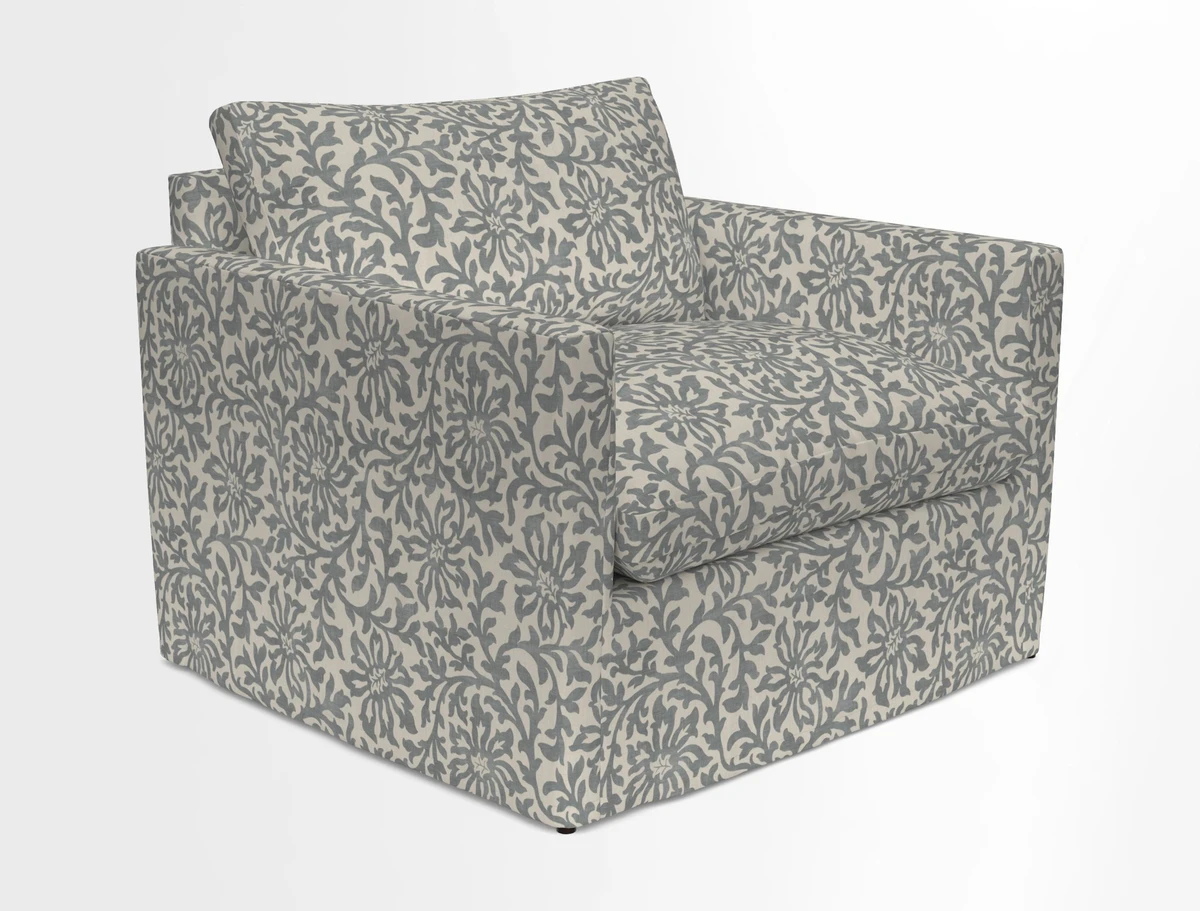 Heyshott Snuggler in Two Tone Plain Biscuit. Loose cover option available