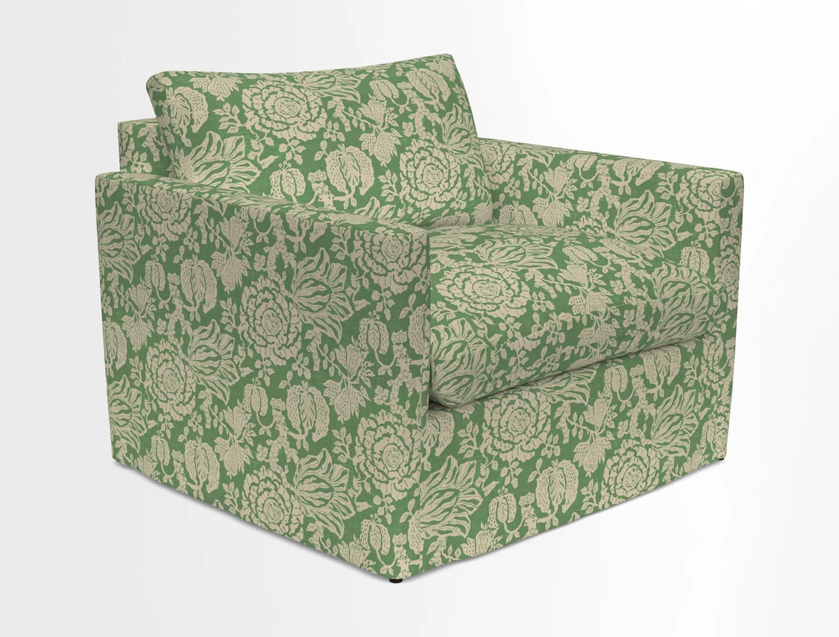 Heyshott Snuggler in Two Tone Plain Biscuit. Loose cover option available