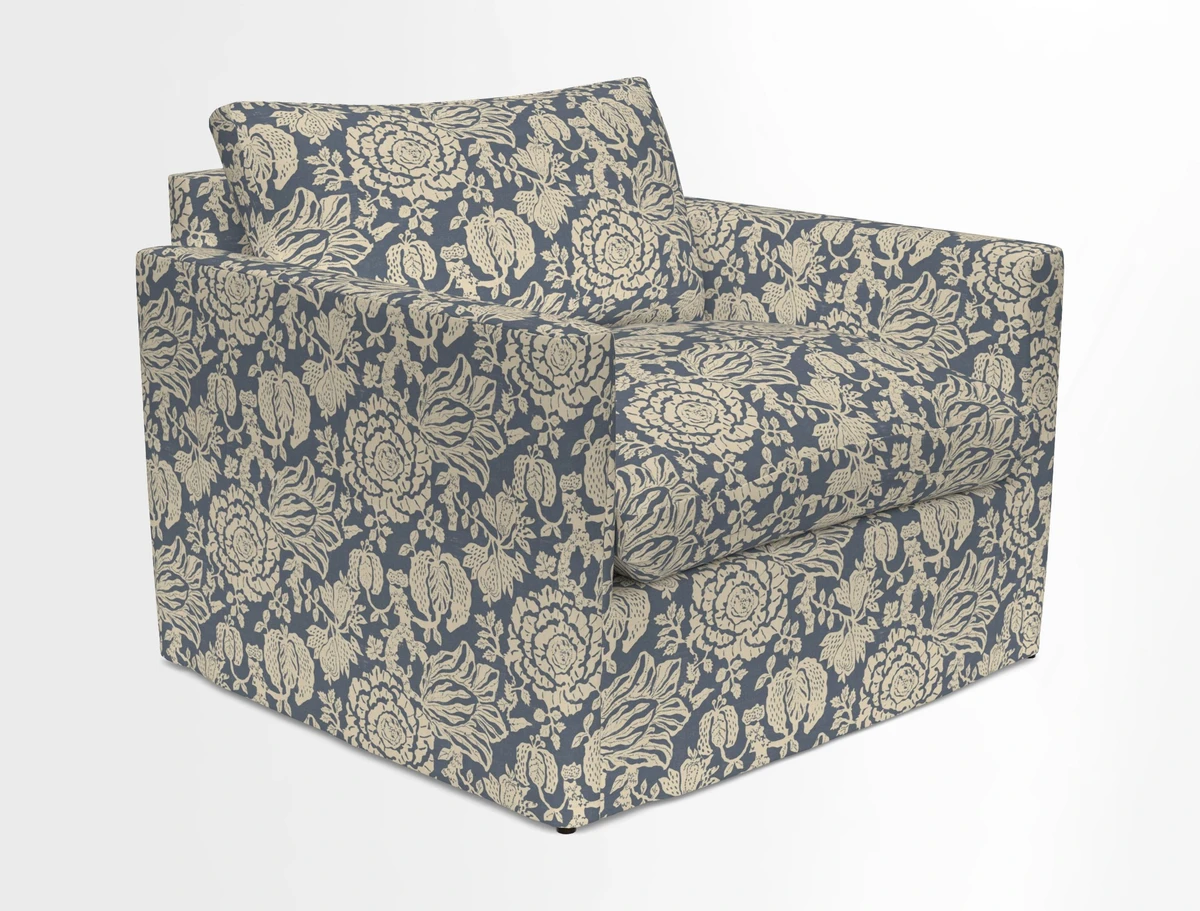Heyshott Snuggler in Two Tone Plain Biscuit. Loose cover option available