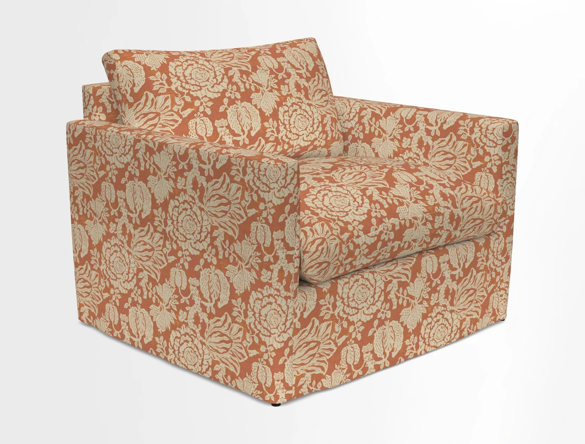 Heyshott Snuggler in Two Tone Plain Biscuit. Loose cover option available