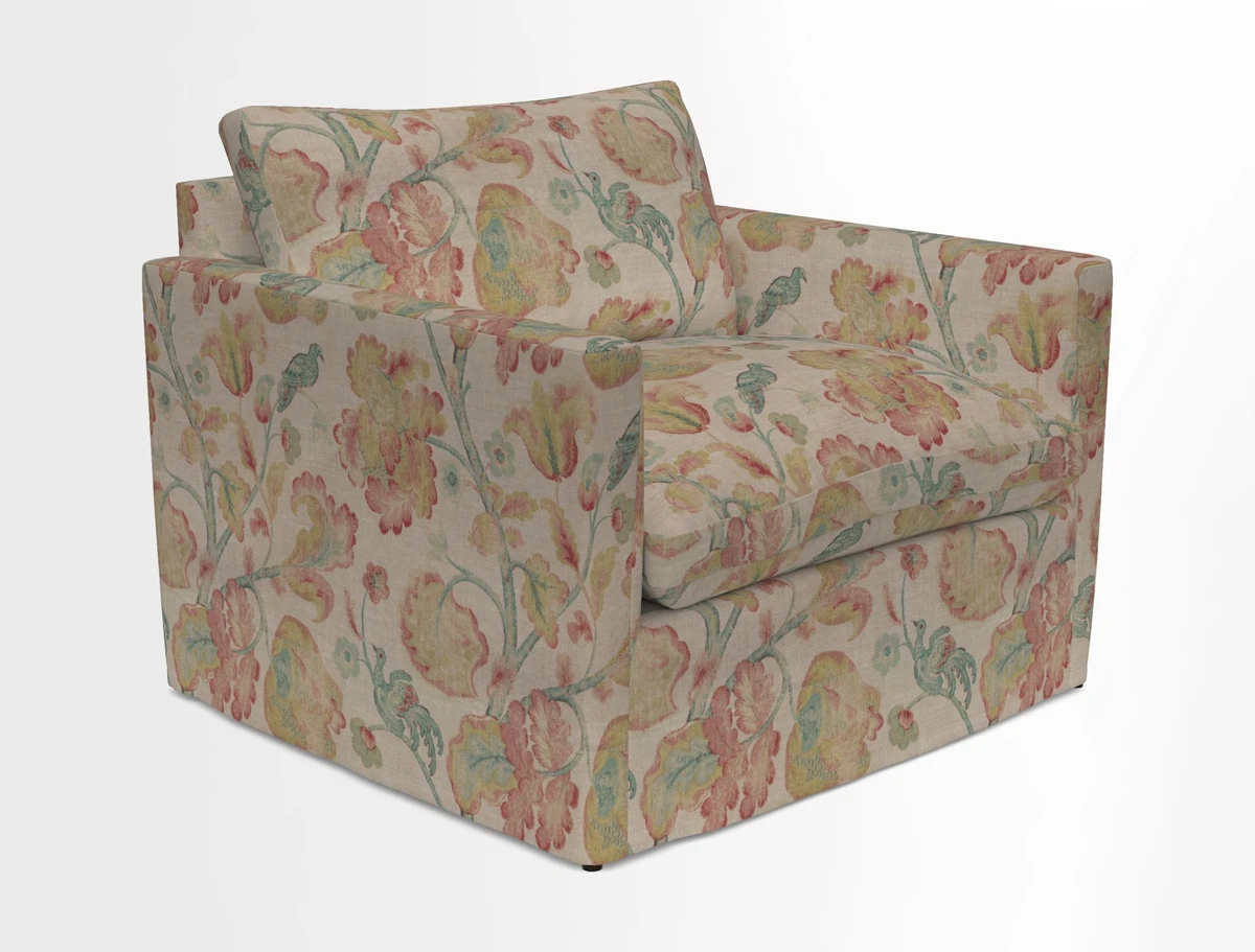 Heyshott Snuggler in Two Tone Plain Biscuit. Loose cover option available