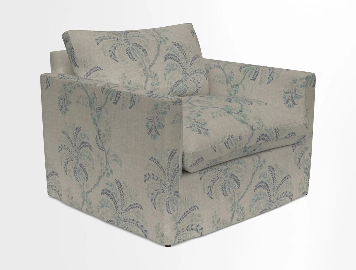 Heyshott Snuggler in Two Tone Plain Biscuit. Loose cover option available