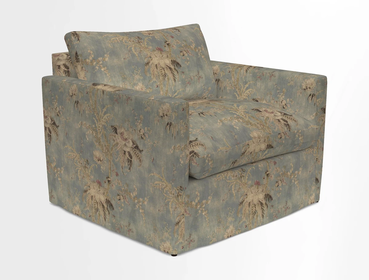 Heyshott Snuggler in Two Tone Plain Biscuit. Loose cover option available
