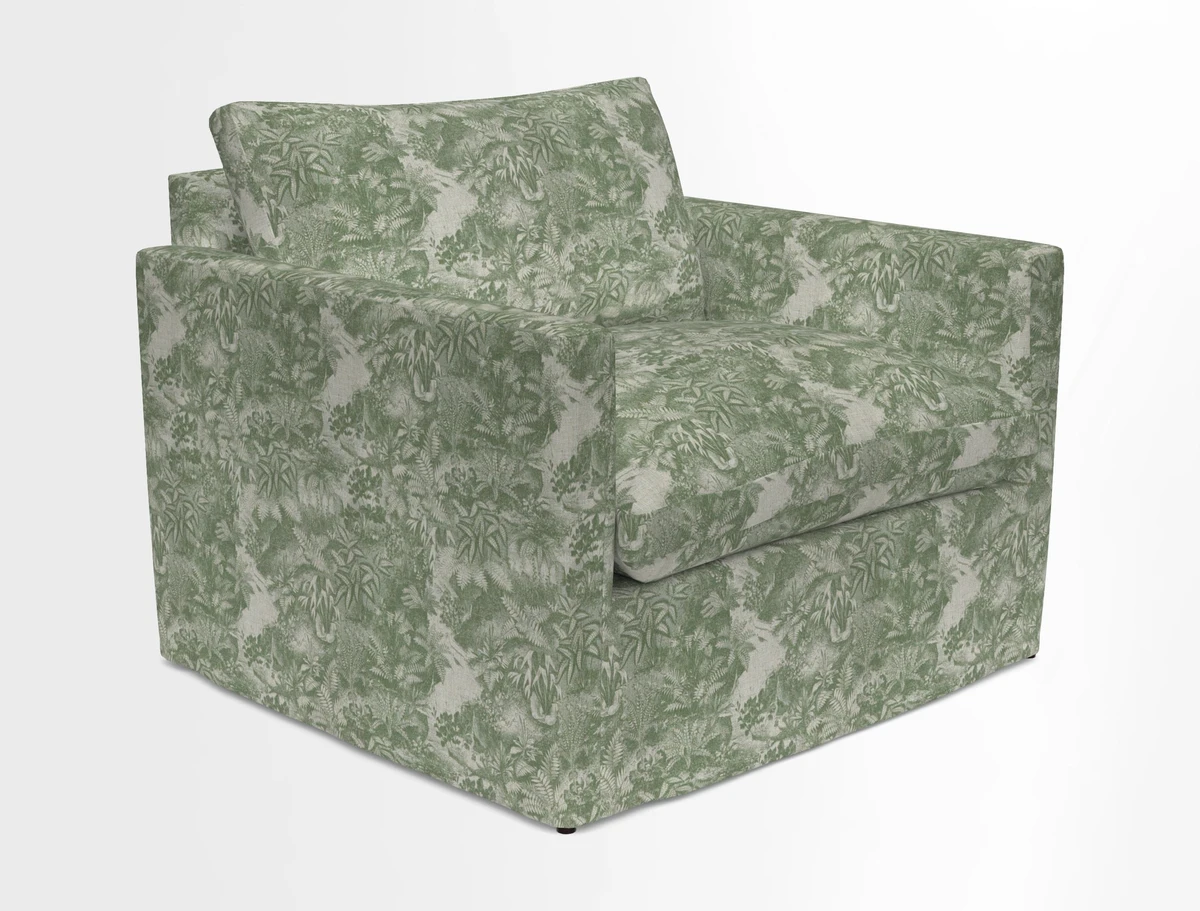 Heyshott Snuggler in Two Tone Plain Biscuit. Loose cover option available
