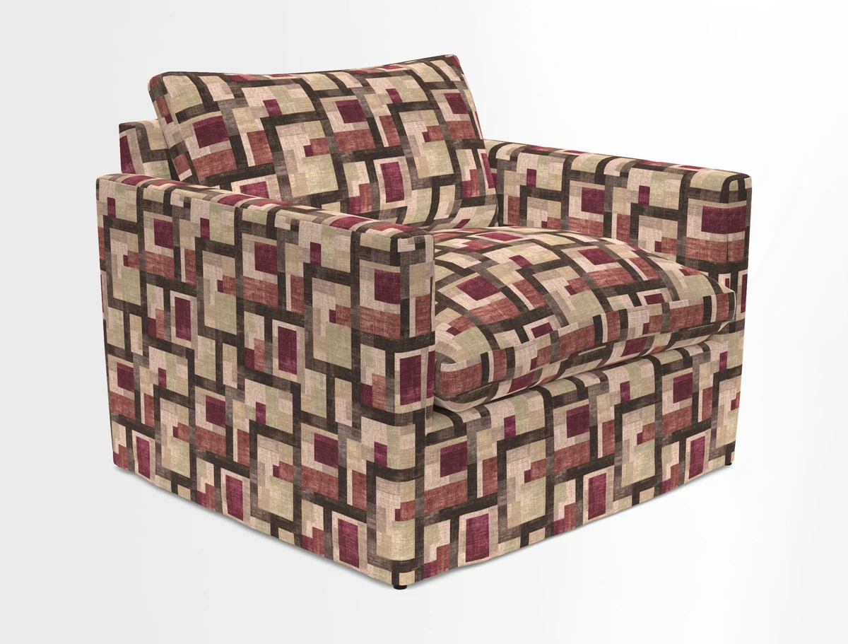 Heyshott Snuggler in Two Tone Plain Biscuit. Loose cover option available