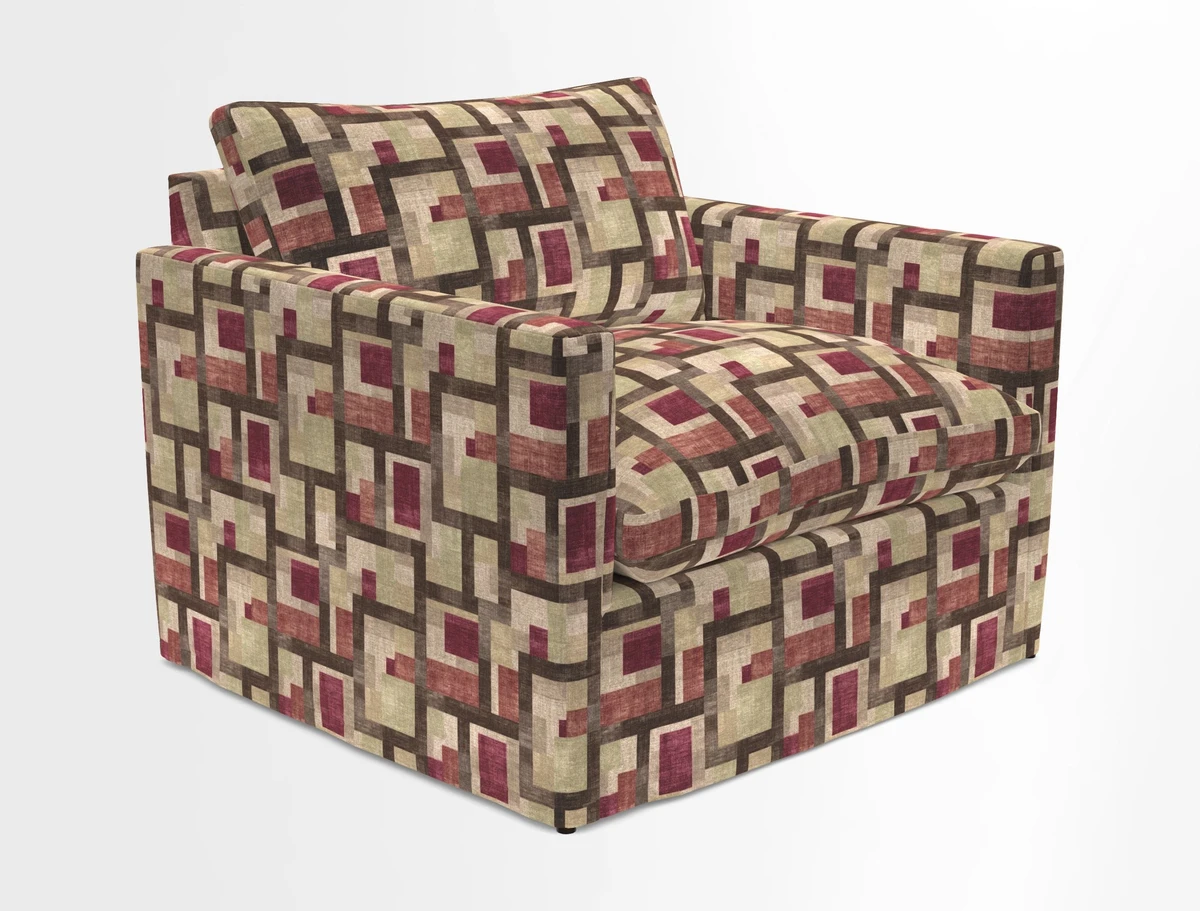Heyshott Snuggler in Two Tone Plain Biscuit. Loose cover option available
