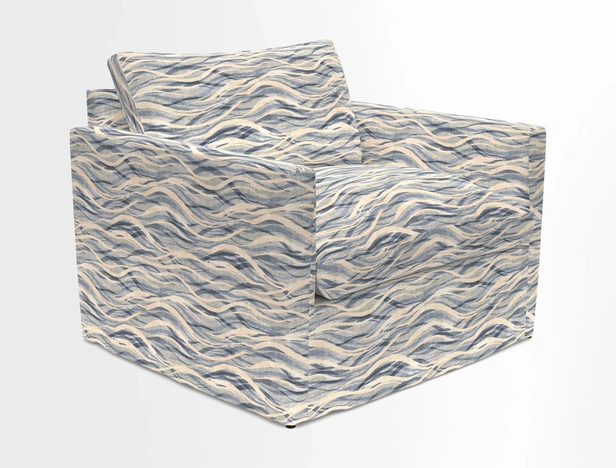 Heyshott Snuggler in Two Tone Plain Biscuit. Loose cover option available