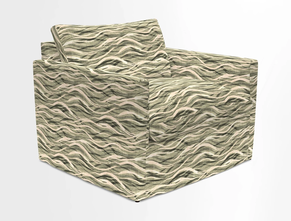 Heyshott Snuggler in Two Tone Plain Biscuit. Loose cover option available