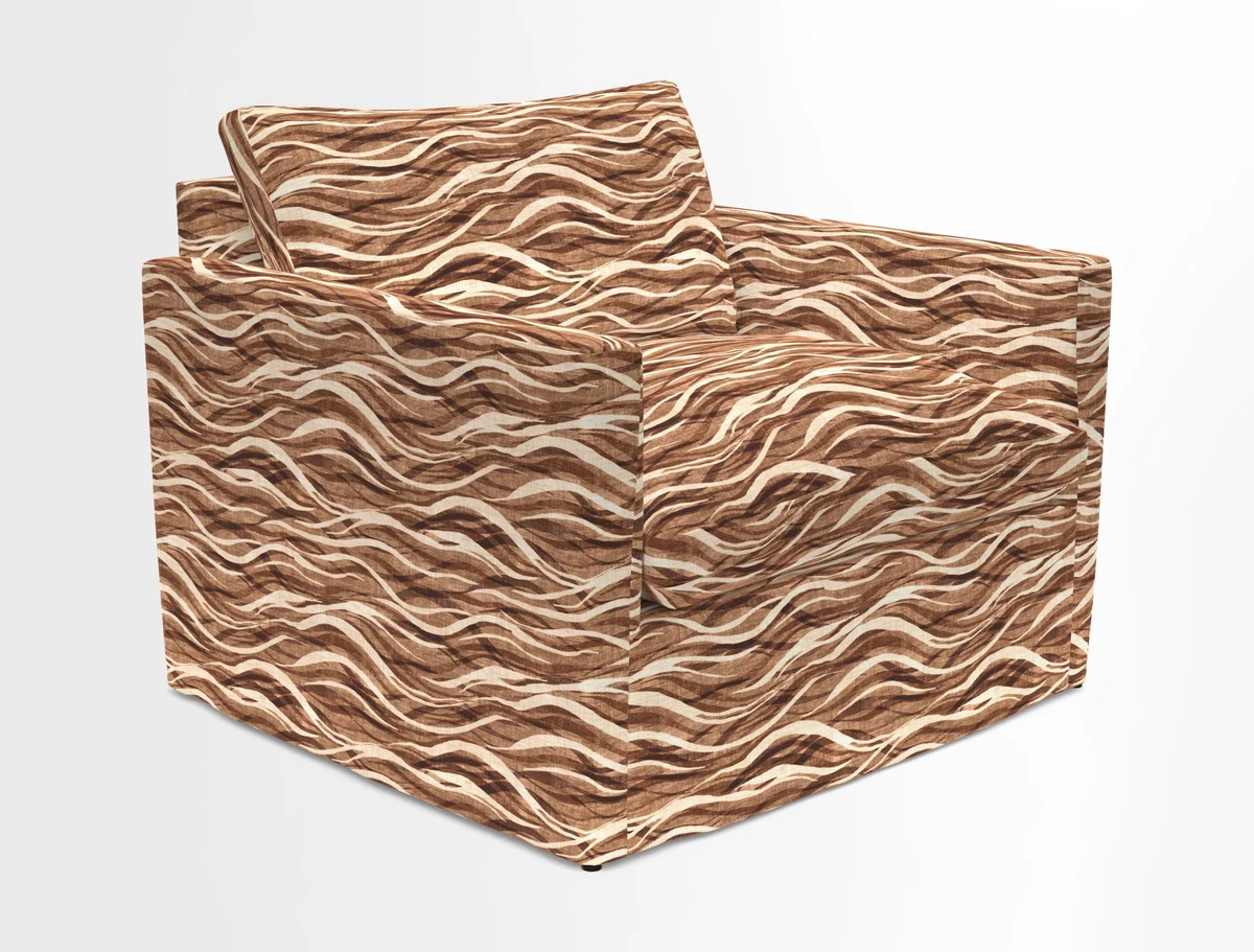 Heyshott Snuggler in Two Tone Plain Biscuit. Loose cover option available