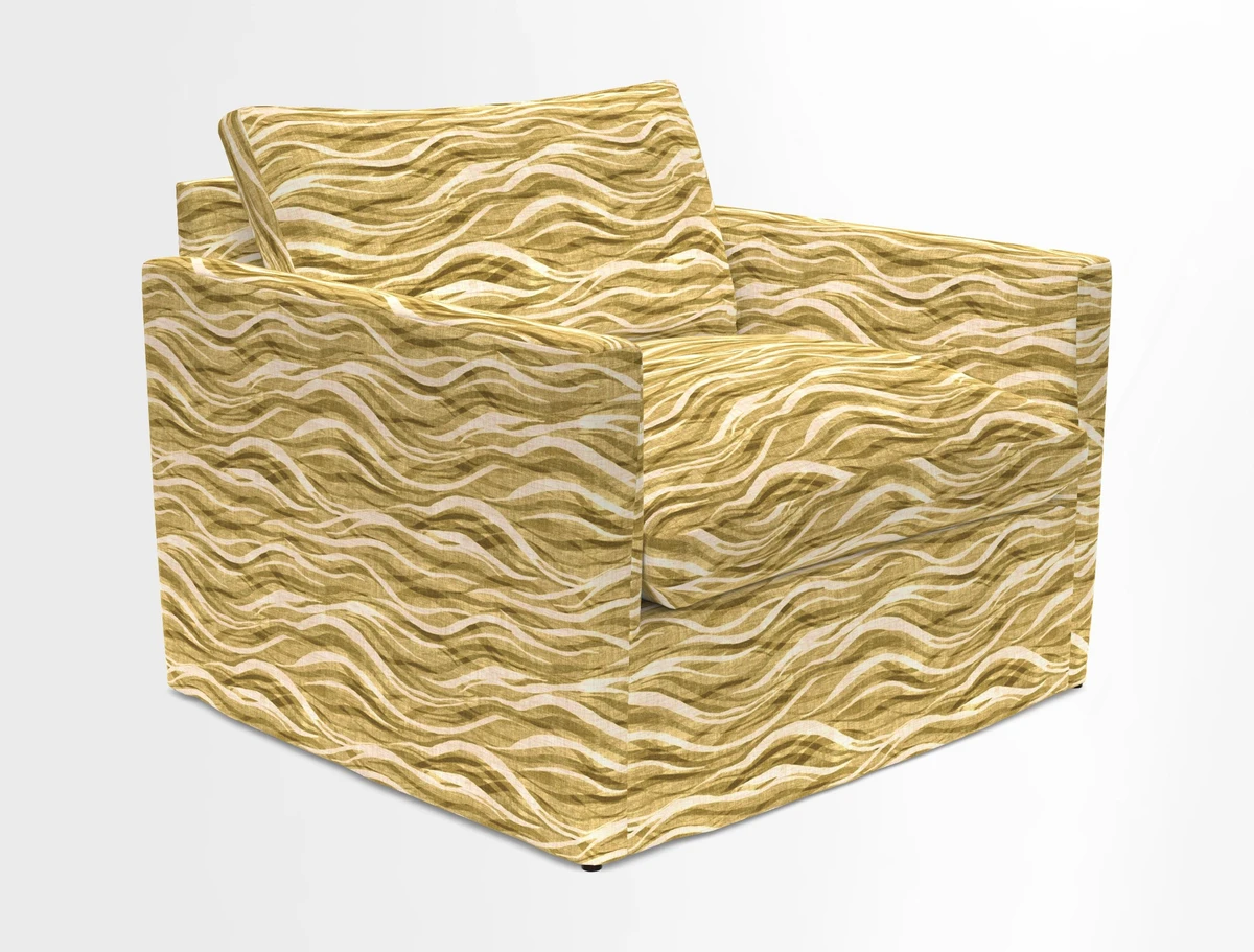 Heyshott Snuggler in Two Tone Plain Biscuit. Loose cover option available