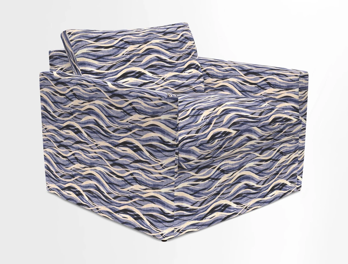 Heyshott Snuggler in Two Tone Plain Biscuit. Loose cover option available