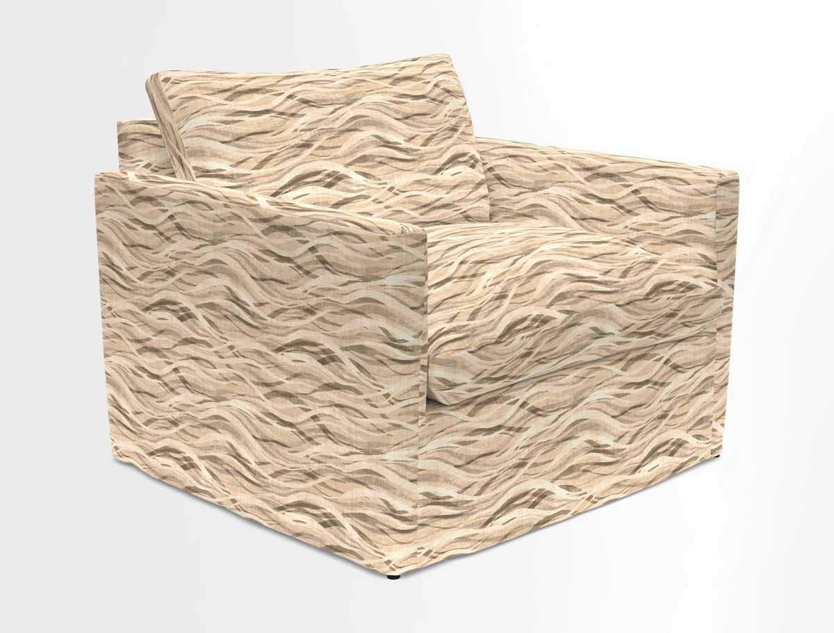 Heyshott Snuggler in Two Tone Plain Biscuit. Loose cover option available
