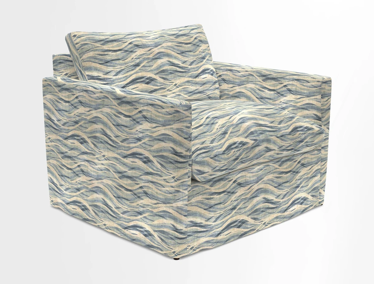Heyshott Snuggler in Two Tone Plain Biscuit. Loose cover option available