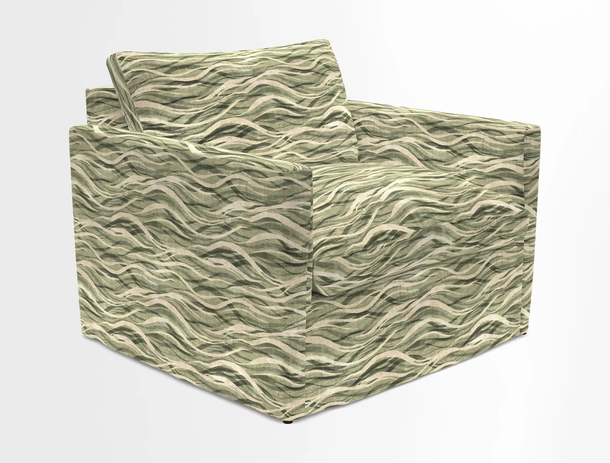 Heyshott Snuggler in Two Tone Plain Biscuit. Loose cover option available