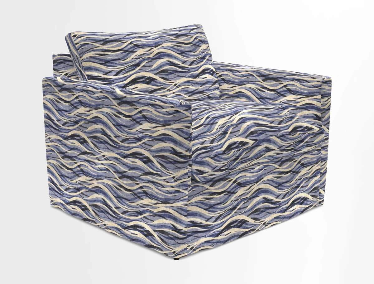 Heyshott Snuggler in Two Tone Plain Biscuit. Loose cover option available