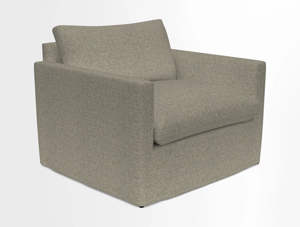 Heyshott Snuggler in Two Tone Plain Biscuit. Loose cover option available