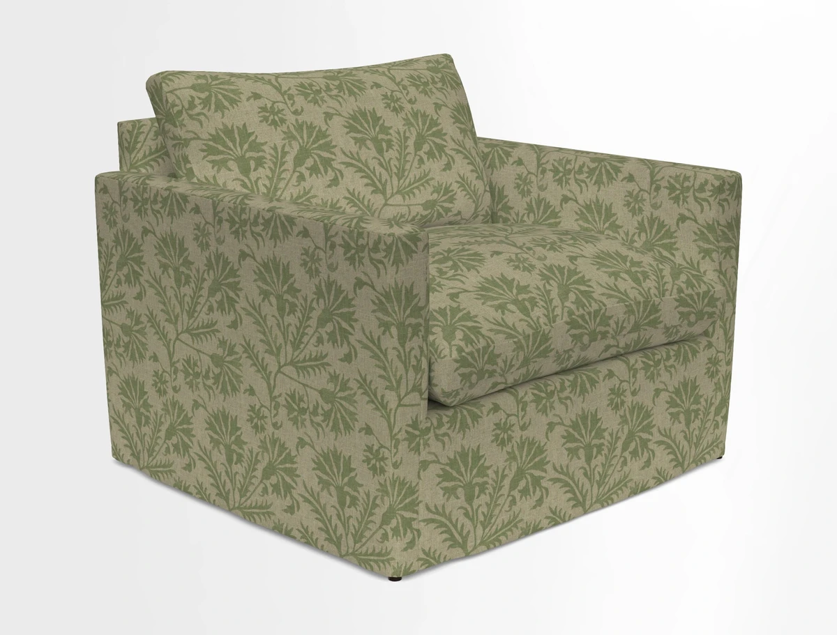 Heyshott Snuggler in Two Tone Plain Biscuit. Loose cover option available