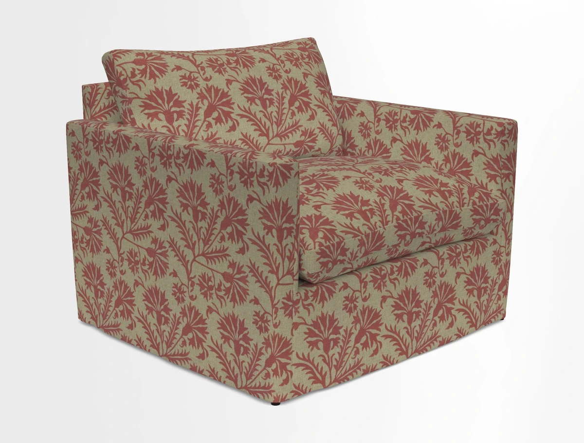Heyshott Snuggler in Two Tone Plain Biscuit. Loose cover option available