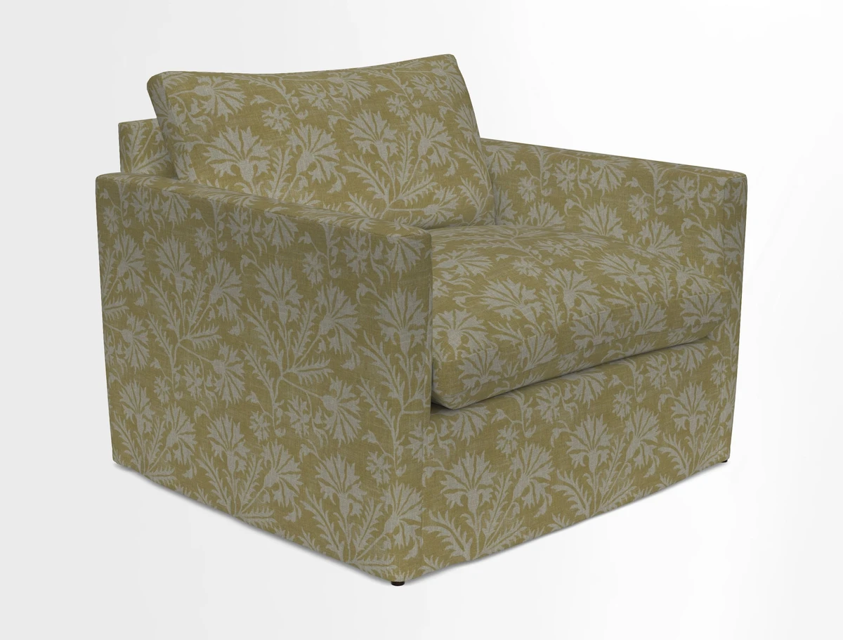 Heyshott Snuggler in Two Tone Plain Biscuit. Loose cover option available