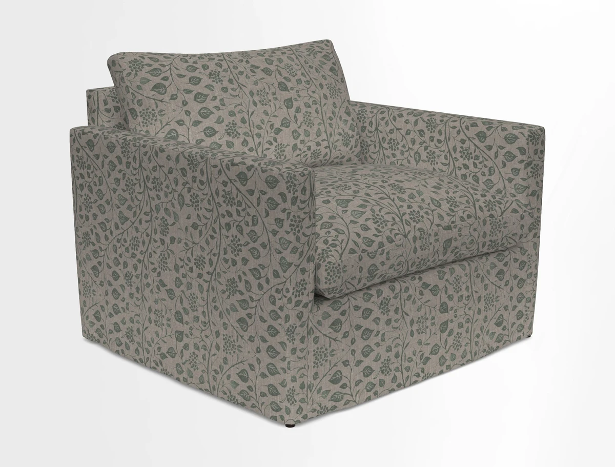 Heyshott Snuggler in Two Tone Plain Biscuit. Loose cover option available