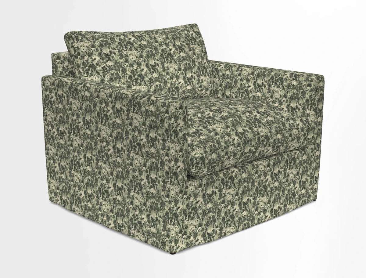 Heyshott Snuggler in Two Tone Plain Biscuit. Loose cover option available