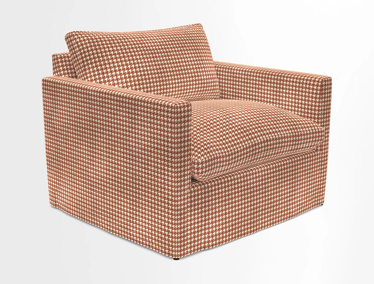 Heyshott Snuggler in Two Tone Plain Biscuit. Loose cover option available