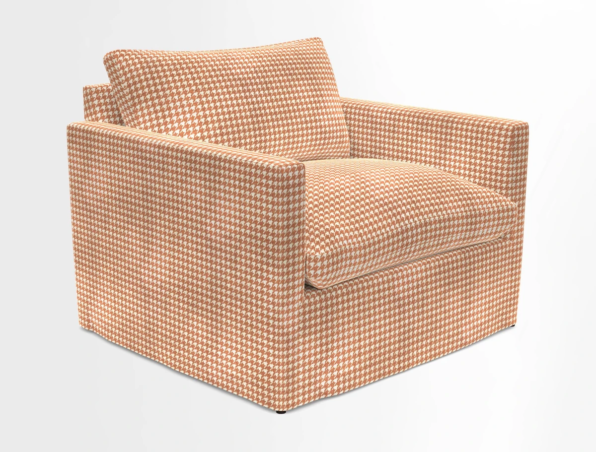 Heyshott Snuggler in Two Tone Plain Biscuit. Loose cover option available