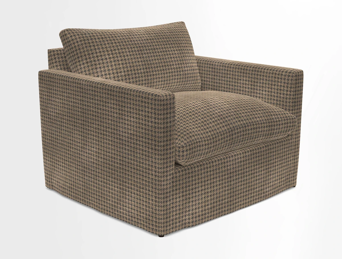 Heyshott Snuggler in Two Tone Plain Biscuit. Loose cover option available