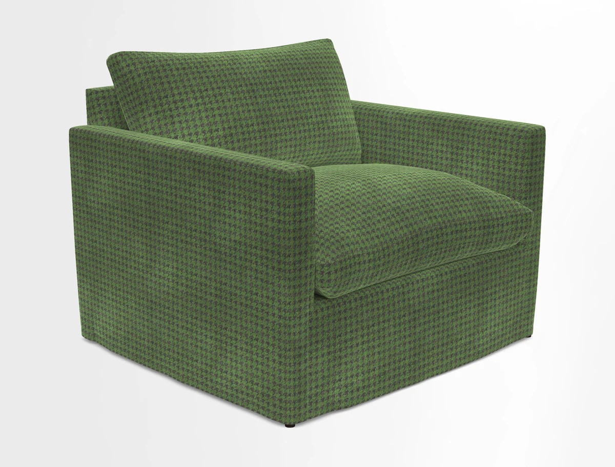 Heyshott Snuggler in Two Tone Plain Biscuit. Loose cover option available
